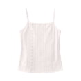 thumbnail image 6 of Women's Eyelets Camisole Lace Trim Loose V Neck Spaghetti Straps Tank Tops Sleeveless Summer Going Out Blouse Shirts, 6 of 7