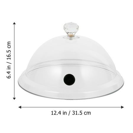 

1pc Transparent Smoky Food Cover Cuisine Food Protective Cover (Large Size)