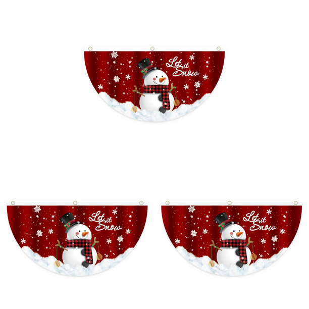 Banderines en Forma Abanico Con Navideño Navideña para Exteriores (muñeco Nieve)