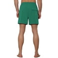 thumbnail image 3 of Lars Amadeus Men's Summer Solid Color Elastic Waistband Swim Beach Shorts, 3 of 5
