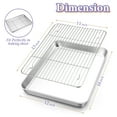 Walchoice Baking Sheet with Rack Set (2 Pans + 2 Racks), Stainless
