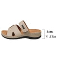 thumbnail image 5 of GERsome Womens Sandals Open Toe Slip-On Low Wedge Summer Slides Casual Comfort Walking Beach Vacation Sandals, Khaki Size 7, 5 of 9