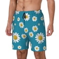 thumbnail image 2 of Balery Daisies Flowers Mens Swim Trunks Swim Shorts for Men Quick Dry Inseam Beach Shorts with Compression Liner Pocket-Small, 2 of 9
