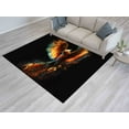 thumbnail image 3 of Phoenix Rugs, Black Rugs, Trendy Rugs, Animal Rugs, Thin Rug, Machine Washable Rug, Wall Hanging Rug, Gift Rug, Printed Rug, Wedding Rug, 1.7'x2.3' - 50x70 cm, 3 of 8