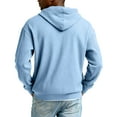 thumbnail image 5 of Dwelliawo 1/4 Zip Pullover Mens Drawstring Waffle Knit Solid Color Long Sleeve Fashion Sweatshirts Casual Winter Fall Hoodie Pullover with Hood Sky Blue M, 5 of 5