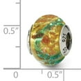 thumbnail image 3 of Sterling Silver, Yellow, Blue and Golden Murano Glass Bead Charm, 3 of 3
