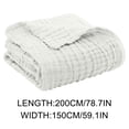 thumbnail image 2 of YFGEFTR Muslin Blanket, 51.2" x 59.1" Breathable and Lightweight Throw Blanket for Bed and Couch, Gauze Blanket for Adults All Season(White), 2 of 9