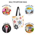 thumbnail image 7 of FORMRS Womens Canvas Tote Bag with Zipper Inner Pocket Shoulder Handbag, Beige Retro Flower, 7 of 7