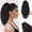 1B, variant on Women Double Ponytail Wigs European And American Style Corn Perm Fluffy Drawstring Ponytail Long Curly Hair Extension Hair Pieces