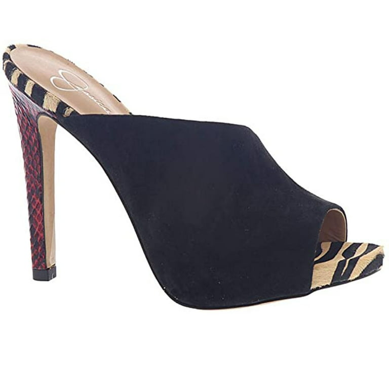 Jessica Simpson Women s Ryanne Leather Peep Toe Classic Pumps