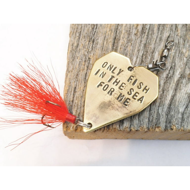 Valentine Gift Him Only Fish in the Sea For Me Ocean Sea Favors Man  Boyfriend Fish Hook Heart Anniversary Men Valentine's Day Idea for Guys 