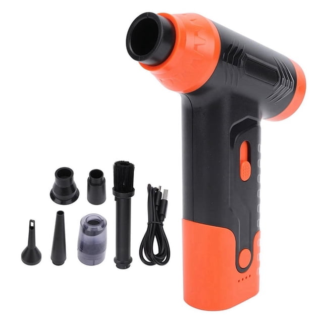 Portátil Stepless Speed Duster Mini Ventilador de Mano Recargable Turbo Ventilador para Limpieza Profunda y Eliminación de Polvo Negro