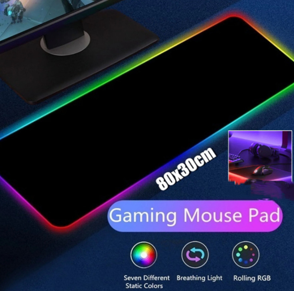 LED RGB Lighting Gaming Mouse Pad Mat for PC Laptop,800 x 300 x 4 mm 10