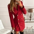 thumbnail image 1 of Vedolay Jackets for Women Women's Blazer Casual Long Sleeve Open Front Business Lapel Suit Jacket,Red L, 1 of 4