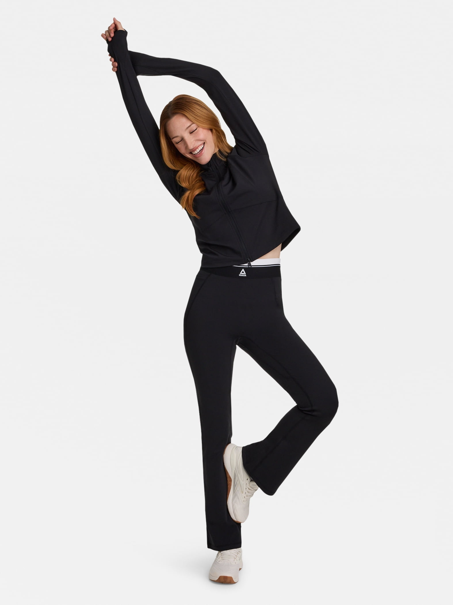 Reebok Women's Reflex Cropped Full Zip Performance Jacket, Sizes XS-4X