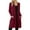 501_Red, variant on Winter Polyester Long Sleeve Spandex Cardigan for Women Blue Cover-Up Solid Color Round Neckline Womens Ladies V Neck Coat Pockets Outerwear XXL