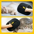 thumbnail image 4 of Double-Sided Pet Grooming Gloves for Dogs Cats-Reusable Hair Remover Deshedding Glove for Washing,Brushing Bathing-Black Yellow,24 x 18.5cm, 4 of 9