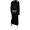 Black, variant on Women's Blue Turtleneck 2 Piece Outfits Ribbed Knit Sweater Midi Pencil Skirt Set