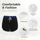 thumbnail image 4 of Balery Black Blue Glitter Sparkles Pantalones cortos deportivos para mujer con forro y dos bolsillos, elásticos, para entrenamiento, gimnasio, yoga-Medium, 4 of 7