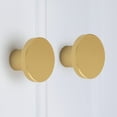 thumbnail image 3 of 6 Pack Brushed Brass Cabinet Knobs Round Drawer Knobs, 1.18 Inch Diameter Bathroom Modern Cabinet Knobs, 3 of 8