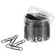 thumbnail image 1 of Unique Bargains Paper Clips 2 Inch Vinyl Coated with Box for Office Home Black Count 100, 1 of 6