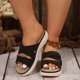 thumbnail image 4 of MKLEKYY Sandalias de Plataforma para Mujer, Zapatos Casuales Lisos Con Punta Abierta, Planos y Cómodos para La Playa, Sandalias, Zapatillas, 4 of 4