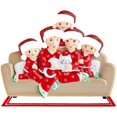 thumbnail image 3 of Paquete de 2Navidad Diy Nombre Escrito A Mano Colgante De Árbol De Navidad, Sofá Gato Para 3 Personas Adornos De Decoración De Árbol De Navidad Colgante De Papá Noel Diy Colgante, 3 of 5