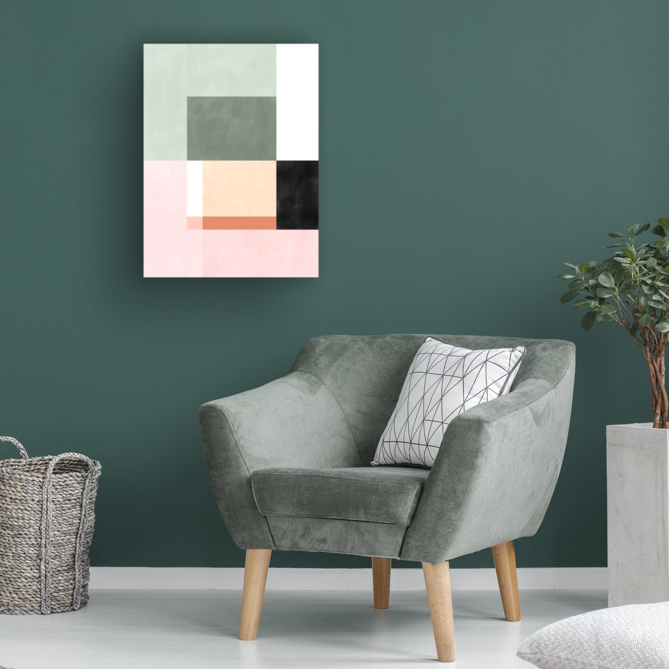 Trademark Fine Art Elena Ristova  Pinkgreen22 Canvas Wall Art