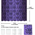 thumbnail image 6 of JOOCAR Haunted Mansion Halloween Shower Curtain, Waterproof Spooky Polyester with Hooks 72x72 Purple, 6 of 6