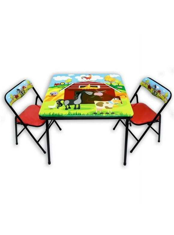 Gener8 GS75044 Barnyard Indoor Table & Chair, Multi Color -Ages 3 to 8 Years
