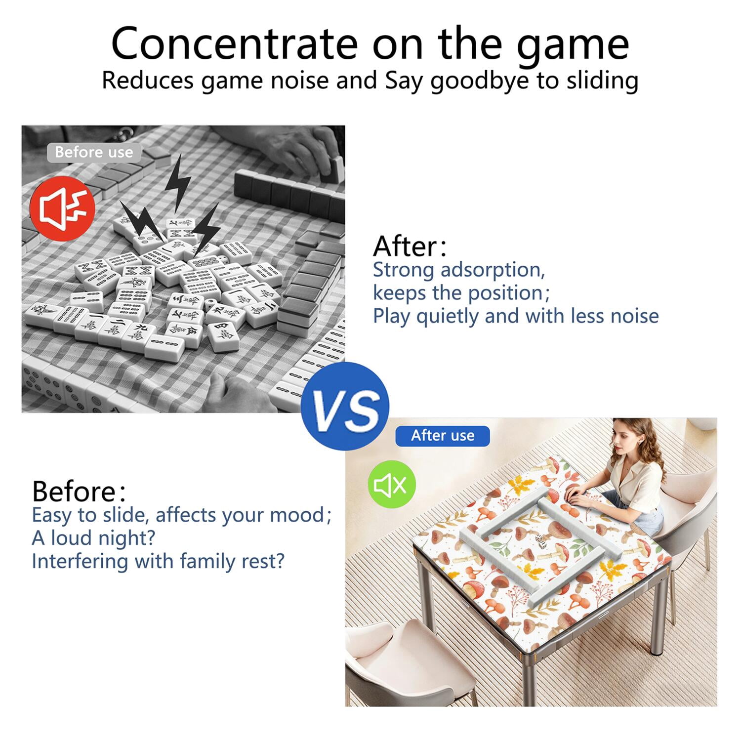 31.5 Inch Plants Inspired Game Surface Constructed from Durable Rubber Featuring Anti-Slip Grip Backing and Noise Dampening for Tiles Board Games