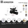 thumbnail image 4 of Kingston Brass CC44457DX 5/8-Inch O.D. Comp x 1/2-Inch O.D. Comp Quarter-Turn Straight Shut-Off Valve in Brushed Brass, 4 of 5