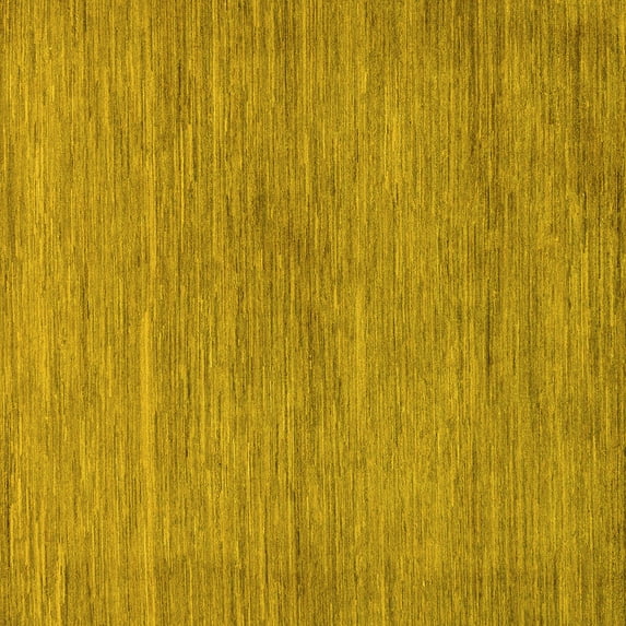 Ahgly Company Machine Washable Indoor Square Abstract Yellow Modern Area Rugs, 7' Square