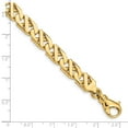 thumbnail image 3 of Auriga Fine Jewelry 10K Yellow Gold 7.9mm Fancy Link Hand Polished Bracelet 8.25" for Women, 3 of 5