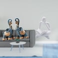 thumbnail image 2 of Dualoai Modern Resin Elephant Thinker Sculpture Ornament Art Craft Collectible for Desktop Shelf Home Office Tabletop Living Room Decoration Gifts, 2 of 8
