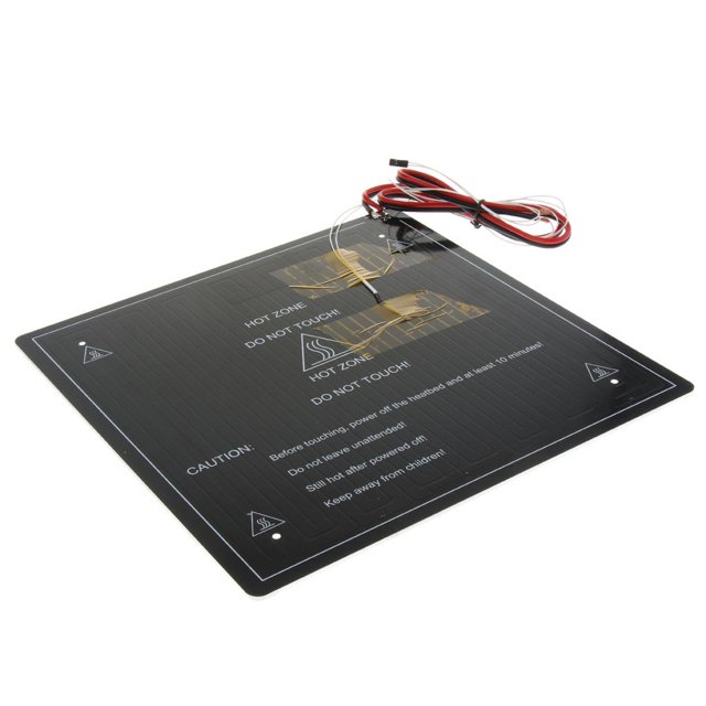 Impresora 3D Cama Calefactada De Cama Caliente De 12V Con Cable Térmico Para Negro 300 * 300 * 3 Mm shamjiam Cama térmica de aluminio
