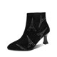 thumbnail image 2 of NECHOLOGY Botas Mujer Adulto Femenino Zapatos Botines para mujer Botas de invierno de tacón sexy de cuero de diseñador de Italia para mujer Tacón grueso (Black, 7), 2 of 7