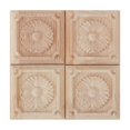 thumbnail image 1 of Lot de 4 appliques à carreaux sculptées non peintes pour décoration de meubles (C), 1 of 4