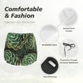 thumbnail image 4 of Yiaed Succulents Print Women's Running Shorts with Liner 3 Zipper Pockets Elastic Workout Athletic Gym Yoga Shorts-XX-Large, 4 of 7