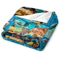 thumbnail image 6 of Sea Turtle Blanket Turtle Gifts for Girls Boys Women Ocean Turtle Throw Blanket for Kids Adults Soft Warm Cozy Fleece Blanket for Couch Sofa \u200bBed 60"x80", 6 of 6
