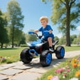 thumbnail image 2 of Qaba Voiture Électrique 24 V à 2 Places pour Enfants avec Roues à Suspension, Bleu, 2 of 10