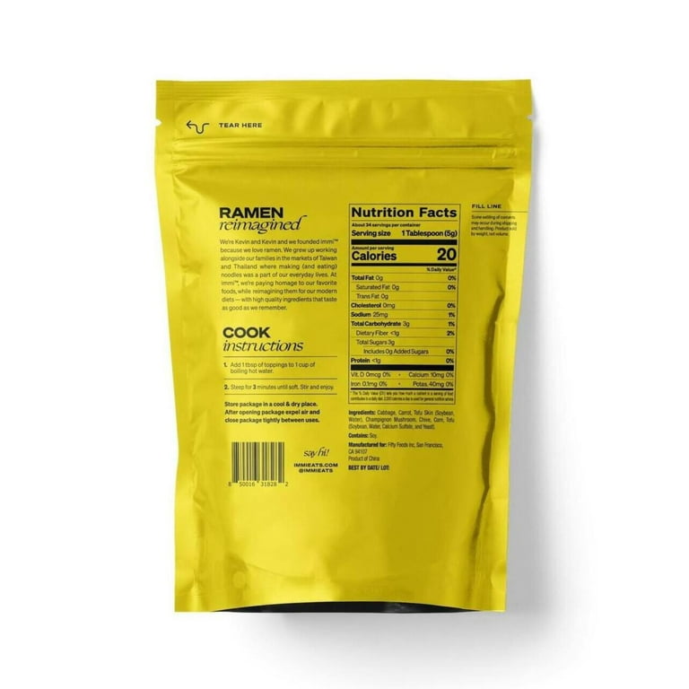IMMI Veggie Topping Mix, 100% Plant-Based Freeze-Dried for Ramen