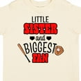 thumbnail image 4 of Inktastic Little Sister and Biggest Fan Baseball Glove and Bat Girls Toddler T-Shirt, 4 of 5