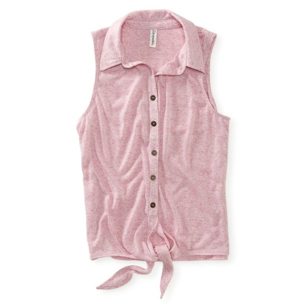 Polo con Botones Completos Jaspeados Rosa Grande Aeropostale Polo