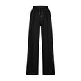 thumbnail image 5 of QQAMB Womens Barrel Sweatpants Casual Loose Wide Leg Sweatpants Baggy Drawstring Pants Travel Cute Hiking Pants Black M, 5 of 5