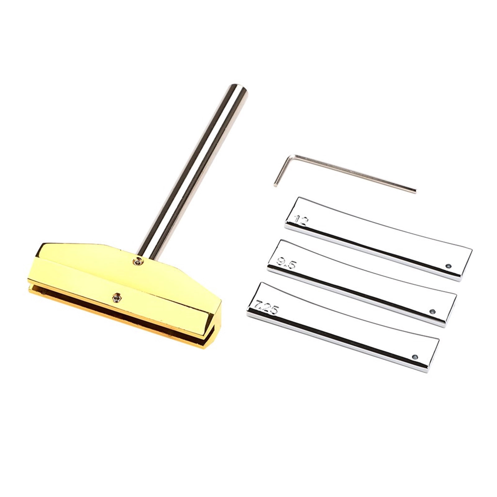 Guitar Bass Fret Press Caul & Fret Inserts Fingerboard Pressings Tool with Wrench Fret Installation Tool
