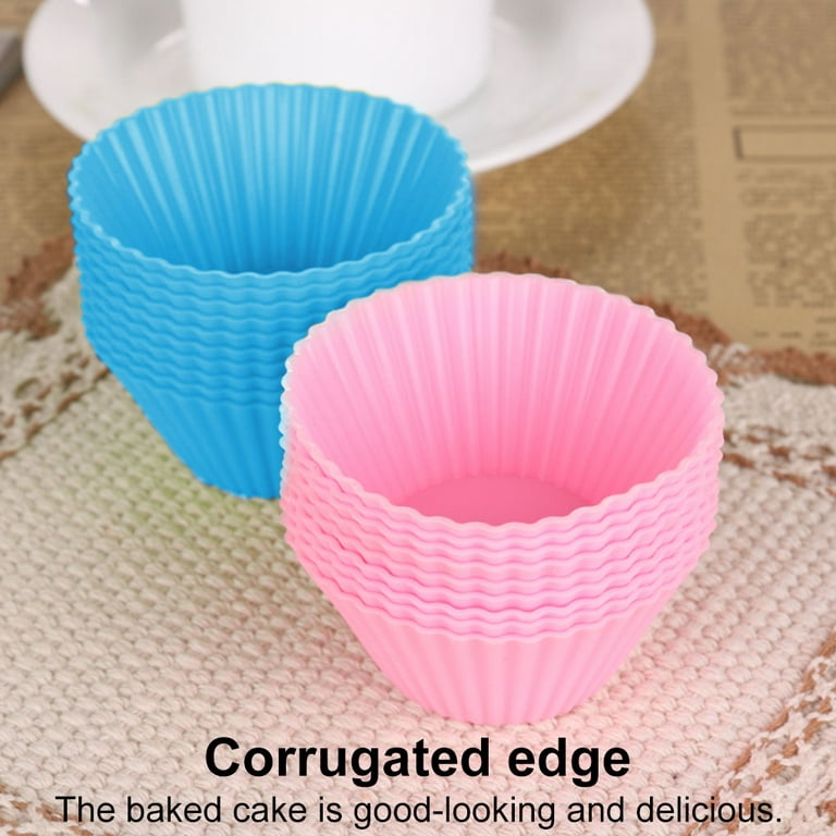 10Pcs/set Silicone Cake Mold Round Shaped Muffin Cup Silicone Mini
