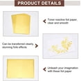 thumbnail image 5 of 50 Sheets Toner Reactive Foil 11.42x7.3in Rectangle Metallic Transfer Foil Paper Sheet Golden for DIY Making, 5 of 8
