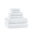 thumbnail image 3 of Brooklyn Loom Textured Zero Twist White 6 Piece Towel Set, Solid Color, Oeko-TEX Certified, 3 of 6