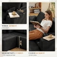 thumbnail image 5 of JONPONY L-Shape Sofa Couch,Cloud Sofa Couch No Assembly Boneless Deep Seat Sofa for Living Room, Black, 5 of 14